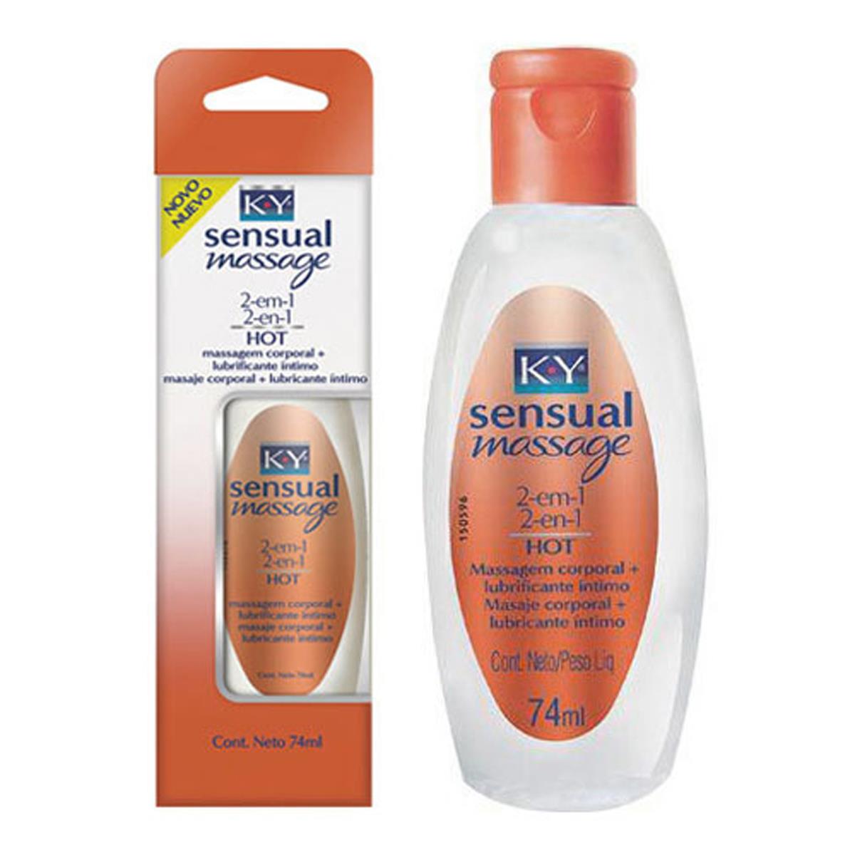 KY Sensual Massage 2 em 1 Johnson 74ml Para Lubrificação Íntima Miess