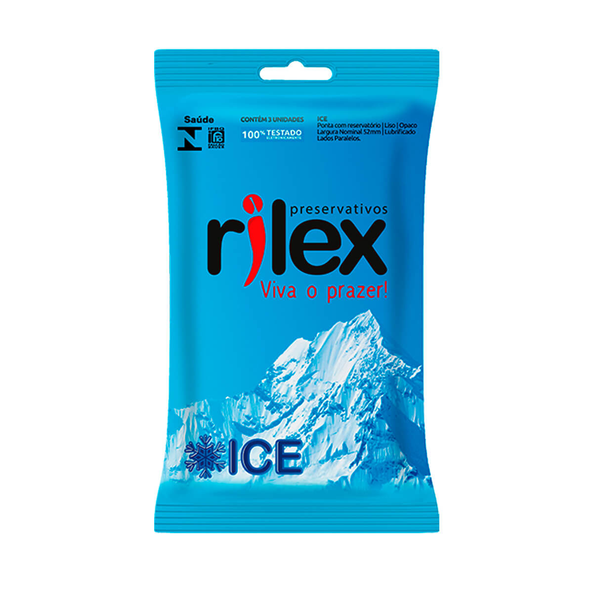 Preservativo Lubrificado Ice 3 Unidades Rilex 5125