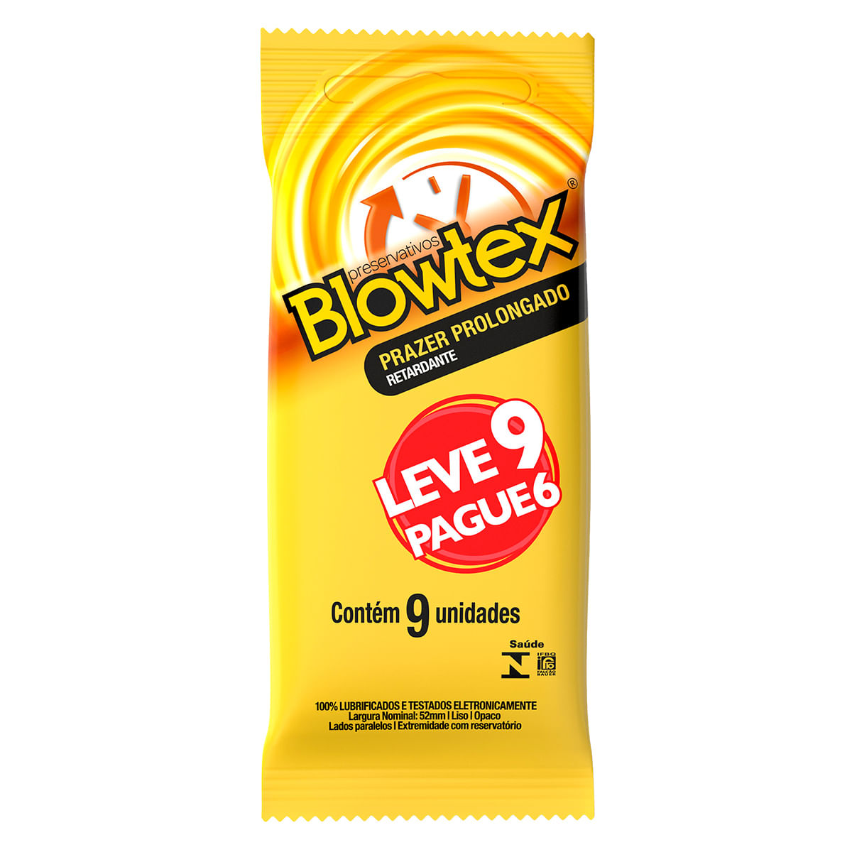 Preservativos Lubrificados Retardante Prazer Prolongado Leve 9 Pague 6 Unidades Blowtex Miess 7390