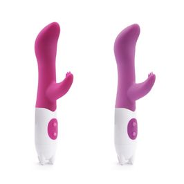 Vibrador G-spot Dual Stick em Silicone Solf Touch com Estimulador à prova D'água Miss Collection