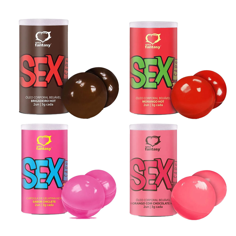 Sex Caps Hot Cápsulas Beijáveis com 2 unidades Sexy Fantasy Miess 