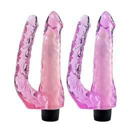 Pênis Realístico Duplo Com Vibro 22x5 cm Sexy Import