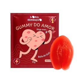Gummy do Amor Hoje Tem Bala de Gelatina Feminino 15g Loka Sensação